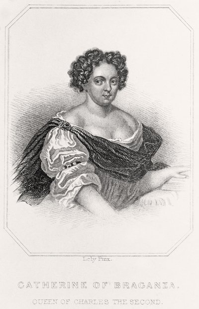Porträtt av Katarina av Braganza av English School