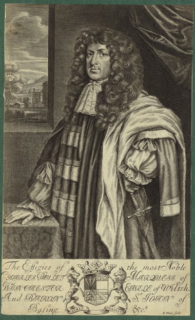 Porträtt av Charles Paulet av English School