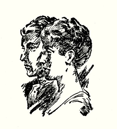 Porträtt av E Oe Somerville och M Ross (litografi) av English School