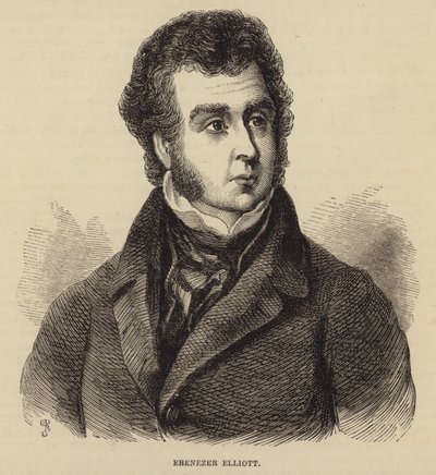 Porträtt av Ebenezer Elliott av English School