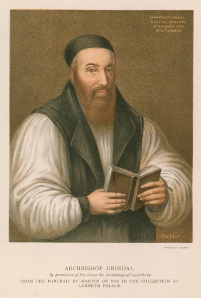 Porträtt av Edmund Grindal av English School