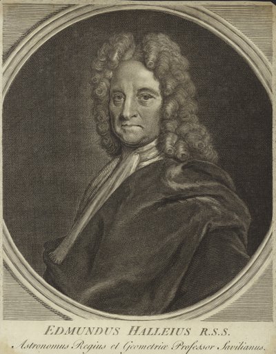 Porträtt av Edmond Halley av English School