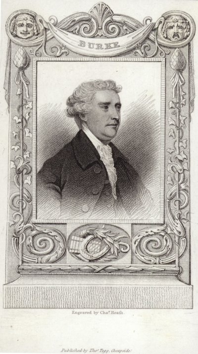 Porträtt av Edmund Burke av English School
