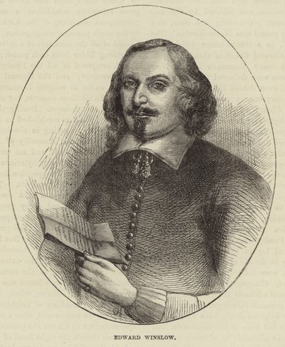 Porträtt av Edward Winslow av English School