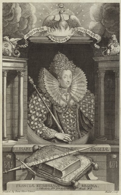 Porträtt av Elizabeth I av England av English School