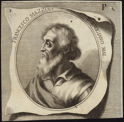 Porträtt av Francesco Mazzola av English School