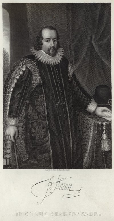 Porträtt av Francis Bacon av English School