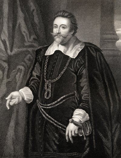 Porträtt av Francis Cotington, från Lodges British Portraits, 1823 av English School