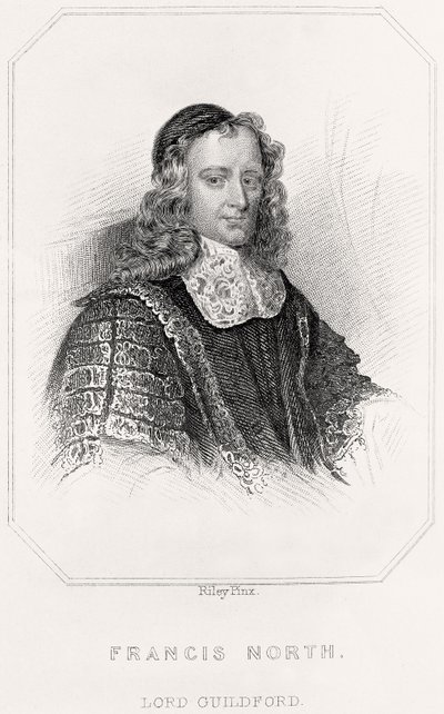 Porträtt av Francis North, Lord Guildford, 1835 av English School