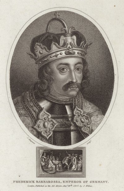 Porträtt av Frederick Barbarossa av English School
