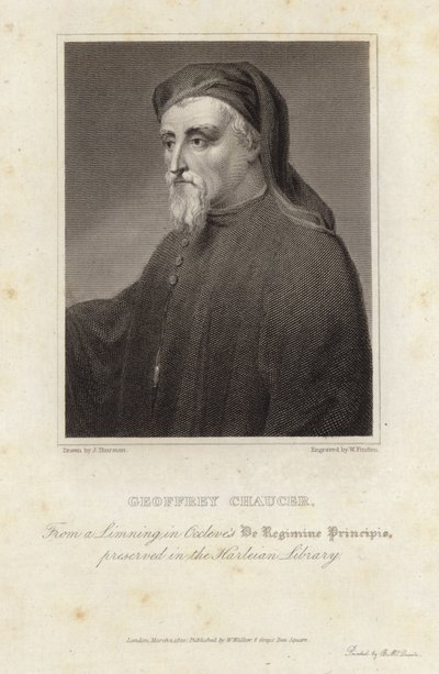 Porträtt av Geoffrey Chaucer av English School