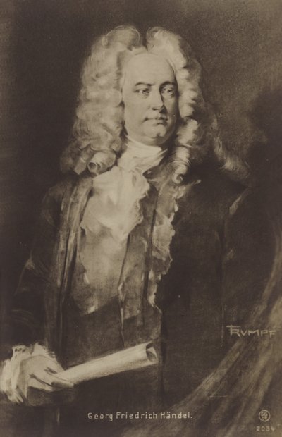 Porträtt av Georg Friedrich Händel av English School