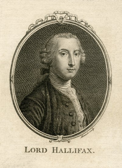 Porträtt av George Montagu Dunk, 2nd Earl of Halifax (1716-71), graverad av Aliamet av English School