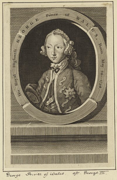 Porträtt av George, Prince of Wales av English School