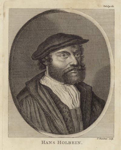 Porträtt av Hans Holbein den yngre av English School