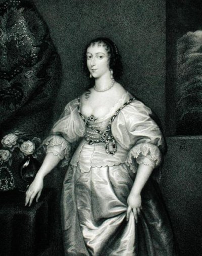 Porträtt av Henrietta Maria (1609-69) från "Lodge