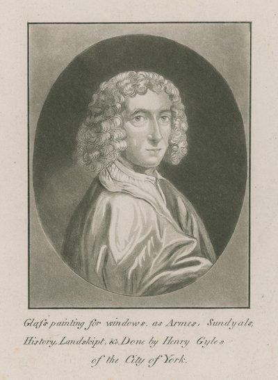 Porträtt av Henry Gyles, glasmålare av English School