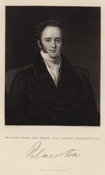 Porträtt av Henry John Temple av English School