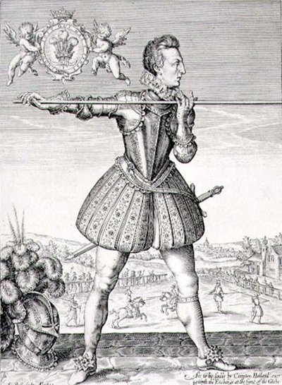 Porträtt av Henrik, Prins av Wales (1594-1612) graverad av Simon de Passe (1595-1647) 1612 (gravyr) av English School
