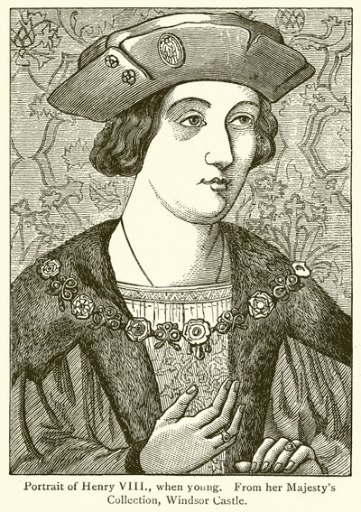 Porträtt av Henrik VIII, när han var ung av English School