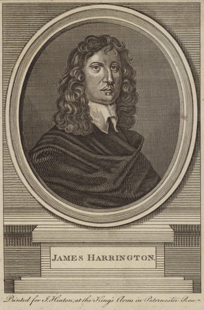 Porträtt av James Harrington av English School