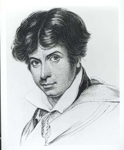 Porträtt av James Henry Leigh Hunt (1784-1859) av English School
