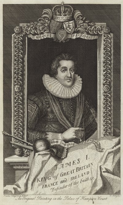 Porträtt av James I av Storbritannien och Irland av English School