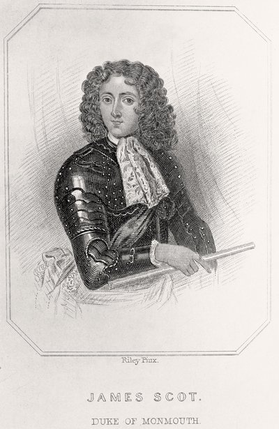 Porträtt av James Scot, hertig av Monmouth, 1835 av English School