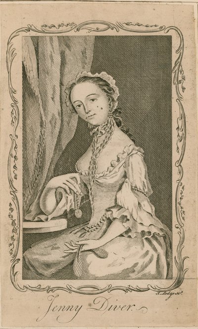 Porträtt av Jenny Diver av English School