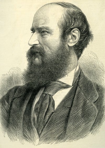Porträtt av John Bagnold Burgess, 1877 av English School