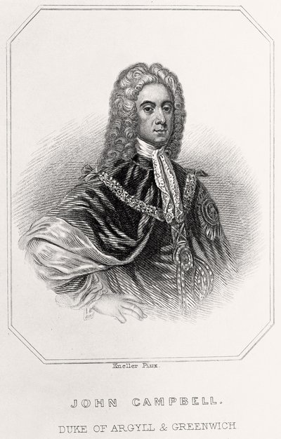 Porträtt av John Campbell, hertig av Argyll och Greenwich, 1835 av English School