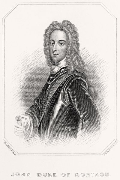 Porträtt av John Duke of Montagu, 1835 av English School