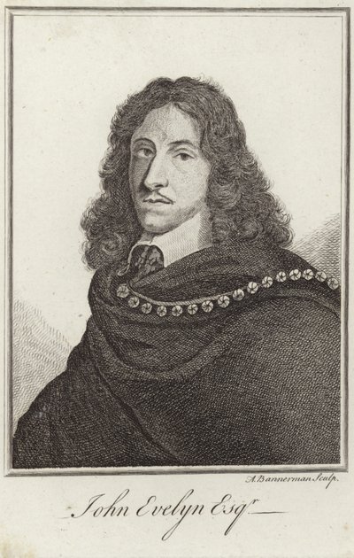 Porträtt av John Evelyn av English School