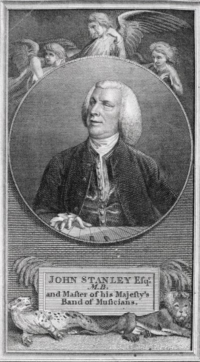 Porträtt av John Stanley (1712-86) av English School