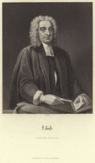 Porträtt av Jonathan Swift av English School