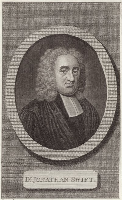 Porträtt av Jonathan Swift av English School