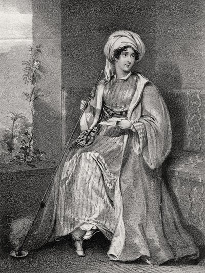 Porträtt av Lady Hester Stanhope, av English School