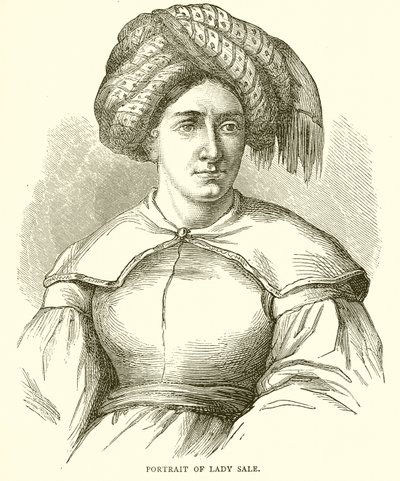 Porträtt av Lady Sale av English School
