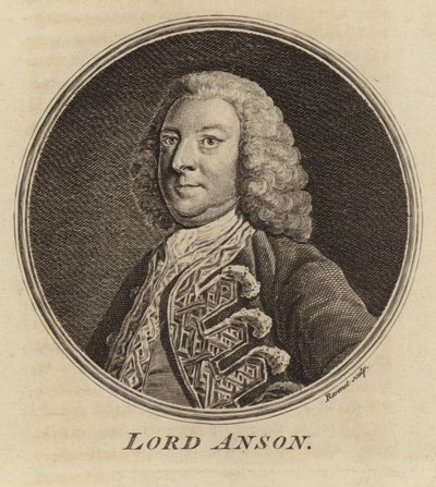 Porträtt av Lord Anson av English School
