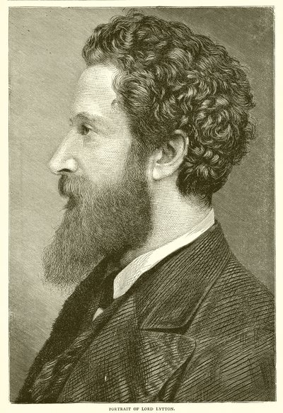 Porträtt av Lord Lytton av English School