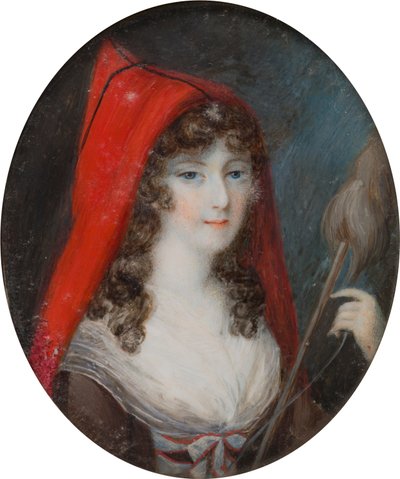 Porträtt av Lucy Byng, Ist Countess of Bradford (1766-1844), c.1786-1844 (olja på duk) av English School