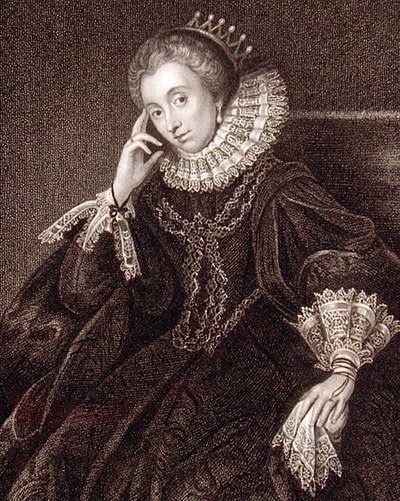 Porträtt av Lucy Harrington, grevinna av Bedford (ca 1581-1627), från "Lodge