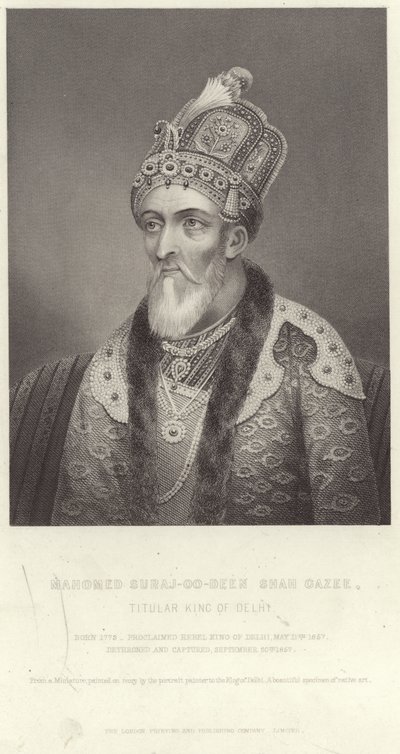 Porträtt av Mahomed Suraj-u-Din Shah Ghazi av English School