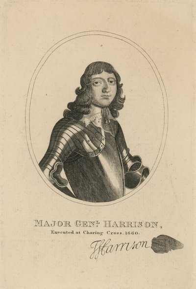 Porträtt av generalmajor Thomas Harrison av English School