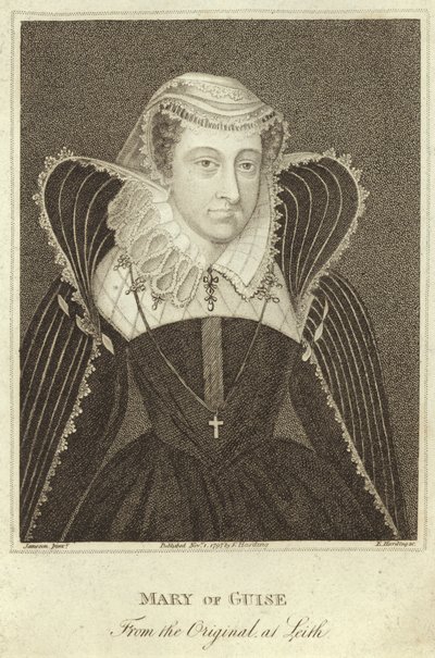 Porträtt av Mary, Queen of Scots av English School