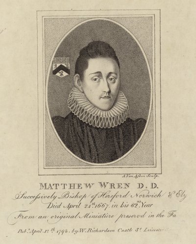 Porträtt av Matthew Wren av English School