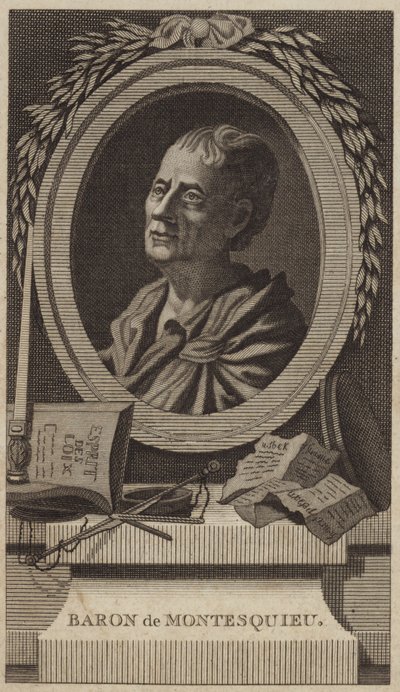 Porträtt av Montesquieu av English School