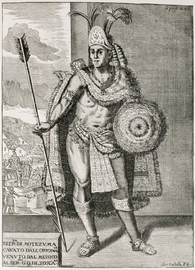 Porträtt av Montezuma II (1466-1520) från 