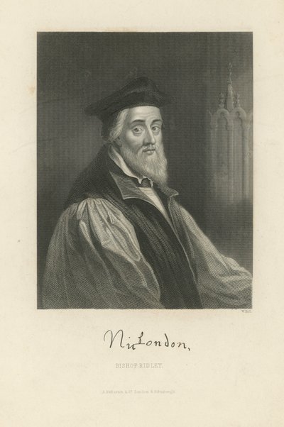 Porträtt av Nicholas Ridley av English School