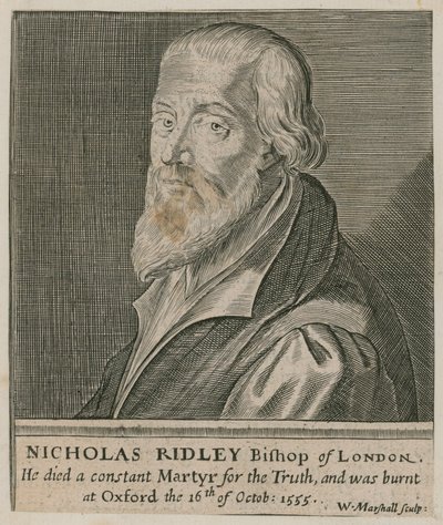 Porträtt av Nicholas Ridley av English School